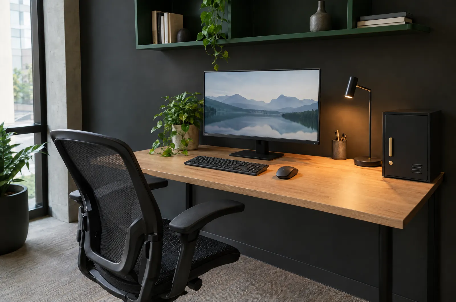 Stalno radno mjesto s monitorom